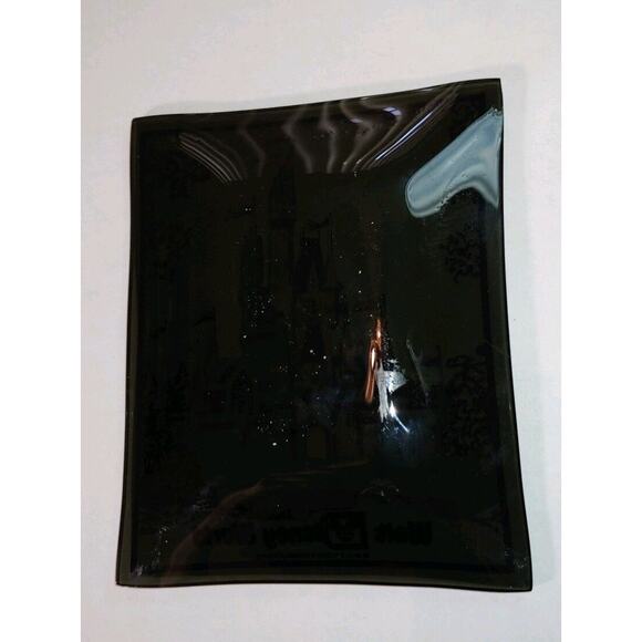 Walt Disney World Souvenir Smoke Glass Dish Vtg 70's CINDERELLA CASTLE Ash Tray - Picture 3 of 4